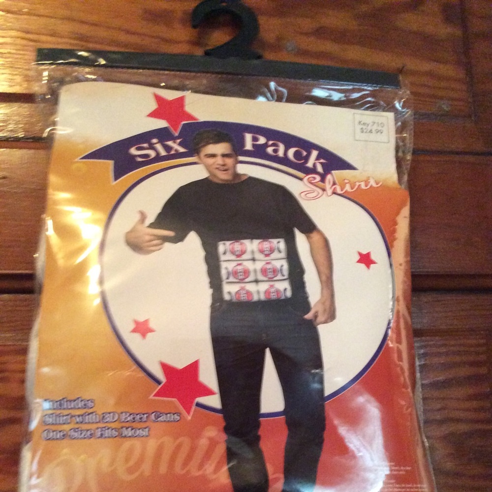 New adult six pack shirt Halloween costume